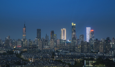 远眺新街口商圈夜景