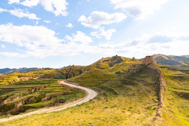 中国山西大同新平堡长城遗址