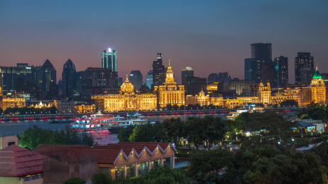 中国上海市外滩夜景