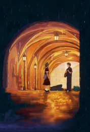 在夜晚演奏的歌手