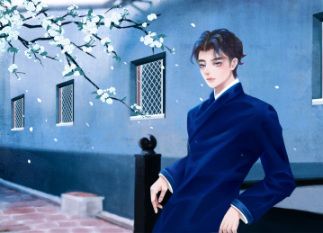 依靠栏杆少年