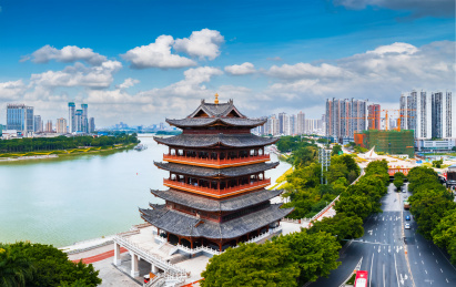 中国广西南宁古城墙畅游阁