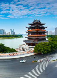 中国广西南宁古城墙畅游阁