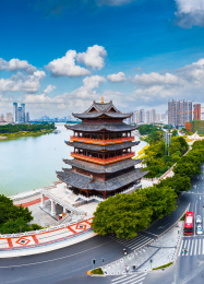 中国广西南宁古城墙畅游阁