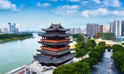 中国广西南宁古城墙畅游阁