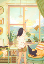 悠闲假日的早晨