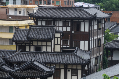 中国广东深圳甘坑客家小镇古建筑