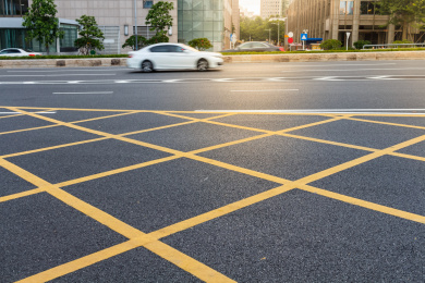 低角度城市路面