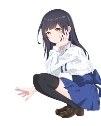 二次元蹲姿少女