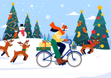 圣诞节快乐送礼物