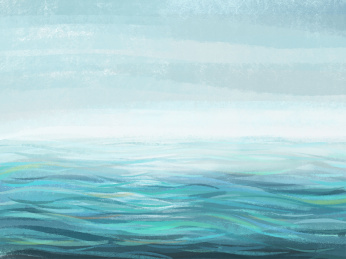 蓝色的海水