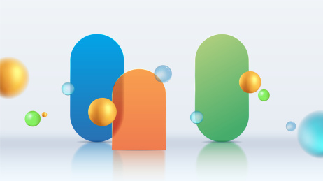 半透明炫彩玻璃效果 矢量抽象风格背景