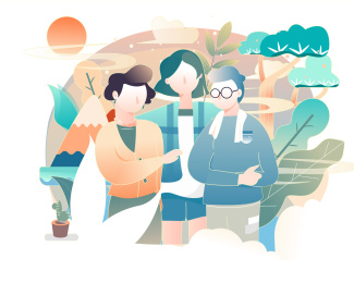 孝敬父母阖家团圆