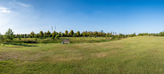 安徽合肥滨湖新区环巢湖岸上草原景观风光