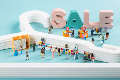 微缩衣架创意买衣服电商购物节线上促销服装