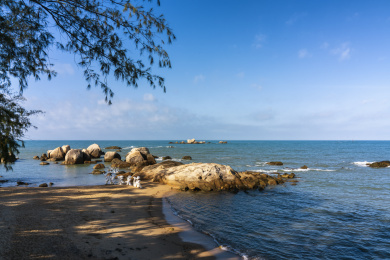 中国海南三亚天涯海角景区风光