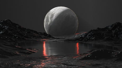 唯美月球地形场景