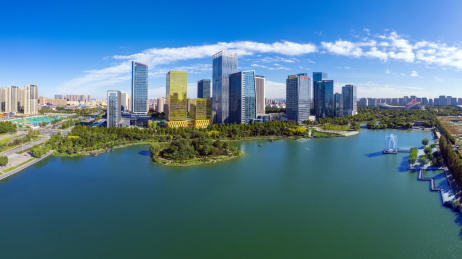 淄博市张店区CBD鸟瞰