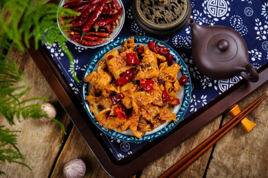 中餐特色美食小吃凉拌红油牛肚