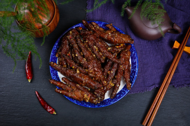 特色美食小吃虎皮鸡脚