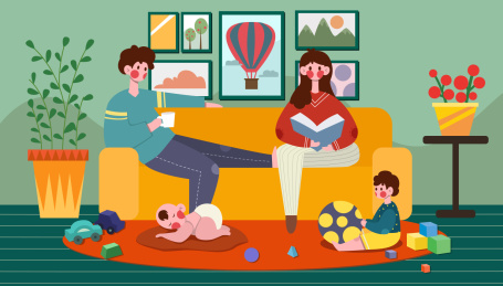 一家人在一起多温馨