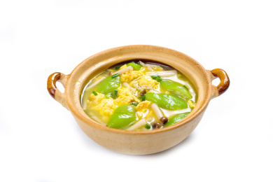 家常美食菜肴丝瓜鸡蛋汤