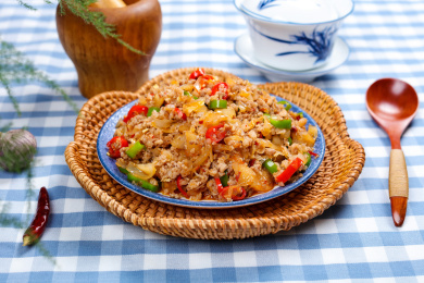 中餐特色美食菜肴荞头炒肉末