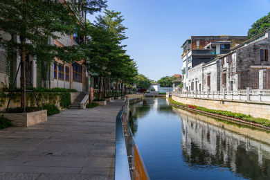 中国广州永庆坊旅游区古建筑街道景观