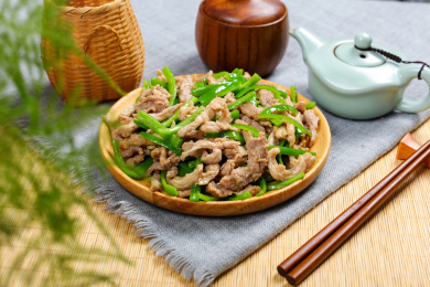 快餐外卖美食菜肴小炒青椒肉丝