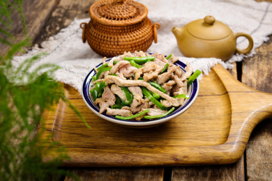 快餐外卖美食菜肴小炒青椒肉丝
