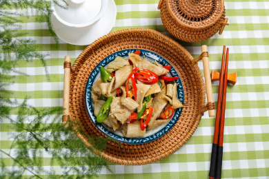 特色美食菜肴爆炒牛脆肚