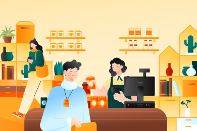 商务消费电商矢量插画