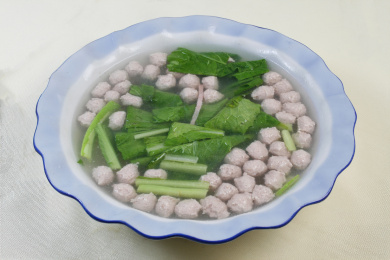 小白菜氽丸子 henp202101