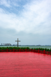 江苏苏州独墅湖景区景点独墅湖天主教堂