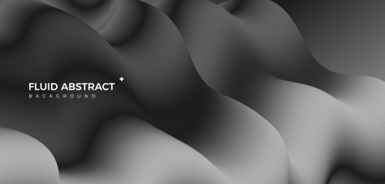 时尚波纹动感高档黑白混色流体渐变抽象背景