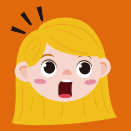 惊讶的长发女孩