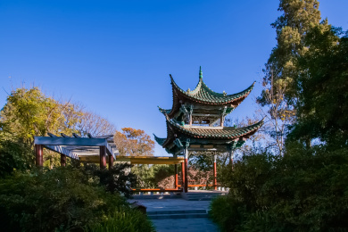 云南省昆明市石林公园重檐亭园林建筑