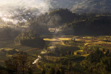 中国浙江温州永嘉茗岙晨曦