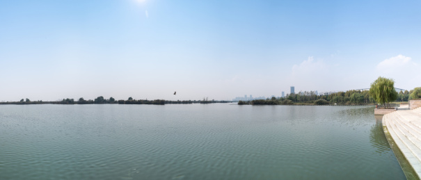 安徽合肥滨湖新区临巢湖景观风光