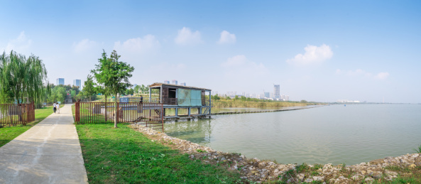 安徽合肥滨湖新区临巢湖景观风光