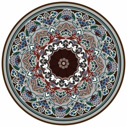 敦煌壁画盛唐第444窟葡萄莲花圆光