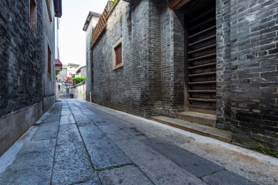 中国广东省广州市番禺区沙湾古镇巷子