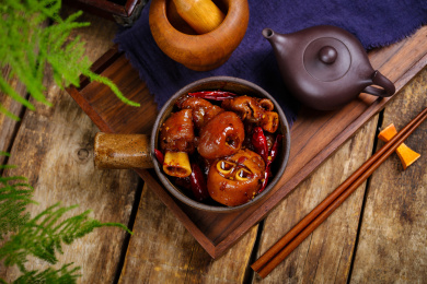 美味特色菜肴红焖羊肘