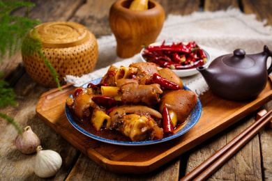 美味特色菜肴红焖羊肘