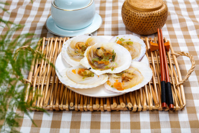 美食小吃蒜蓉粉丝扇贝