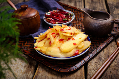 特色小吃开胃菜肴凉拌生姜片