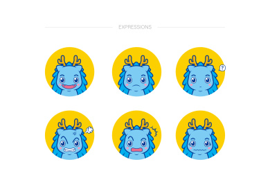 龙卡通形象表情包