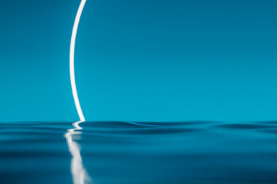 抽象海洋月光倒影