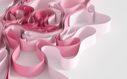 流动的纸张背景3D渲染