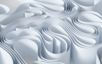 流动的纸张背景3D渲染